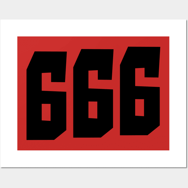 666 Devil's Number Dark Metal Design Wall Art by Anthony88